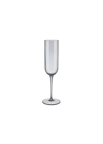 Blomus - Glass - Set of 4 Champagne Glasses - Fuum - Smoke
