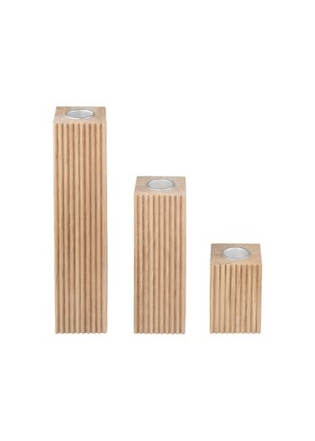 Blomus - Candle holder - Dreva Candle Holder - Oak - 3 pcs