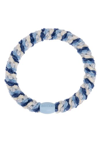 Bon Dep - Haargummi - Kknekki Hair Ties - Mix blue silver glitter