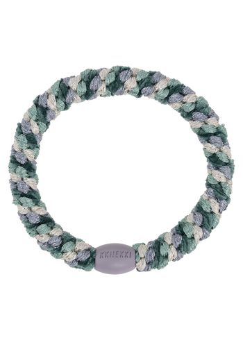 Bon Dep - Haargummi - Kknekki Hair Ties - Mix green silver glitter