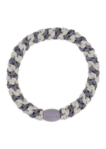 Bon Dep - Hårelastik - Kknekki Hair Ties - Silver grey stripe