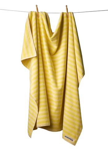 Bongusta - Toalha de banho - Naram Bath Sheets - Pristine & Neon Yellow
