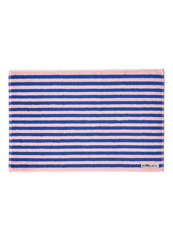 Bongusta - Kylpymatto - Naram Bath Mat - dazzling blue & rose (wide stripe)