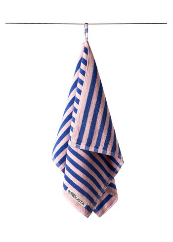Bongusta - Handdoek - Naram Towels - Dazzling Blue / Rose