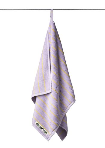 Bongusta - Handduk - Naram Towels - Lilac / Neon Yellow