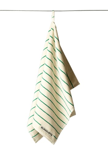Bongusta - Håndklæde - Naram Towels - Pure White / Grass