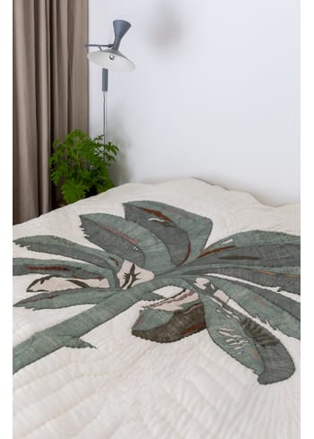 Bongusta - Överkast - Paradise Bed Cover - White & Green