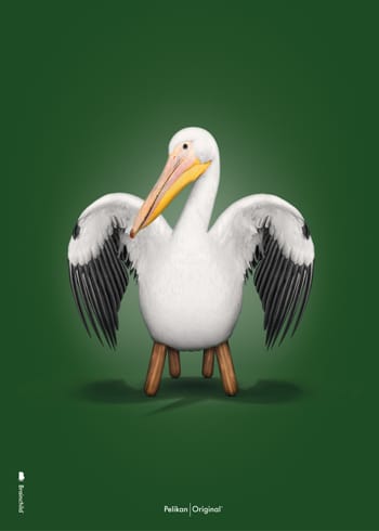 Brainchild - Affisch - Classic poster - green pelican - No frame