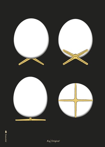 Brainchild - Juliste - Design Sketch Egg 4 pcs. Poster - Black - No Frame