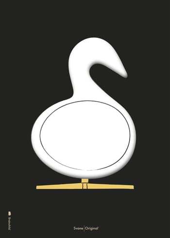 Brainchild - Juliste - Design Sketch Swan Poster - Black - No Frame