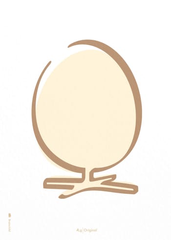 Brainchild - Cartaz - Line Egg Poster - White - No Frame