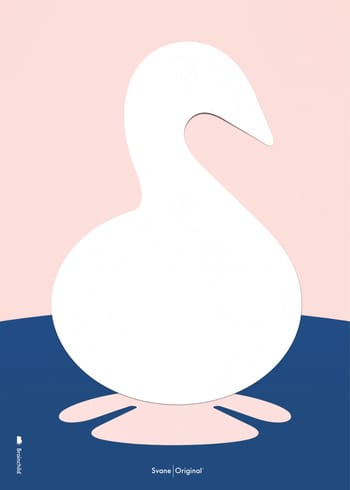 Brainchild - Juliste - Paperclip Swan Poster - Rose Pink - No Frame