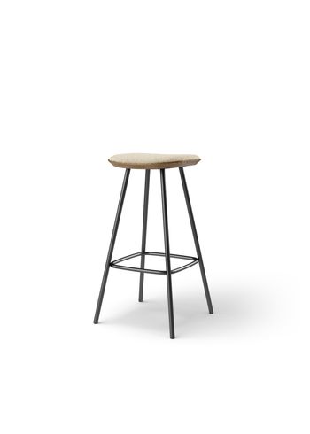 Brdr. Krüger - Bar stool - Pauline Barstol 75 cm metalstel - Eg Røget Olieret - Moss, Cream Tekstil - 0019