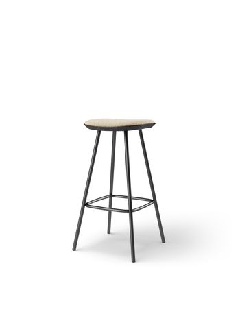 Brdr. Krüger - Bar stool - Pauline Barstol 75 cm metalstel - Eg Sortmalet - Moss, Cream Tekstil - 0019