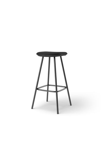 Brdr. Krüger - Bar stool - Pauline Barstol 75 cm metalstel - Eg Sortmalet - Savanne, Black Læder - 30314