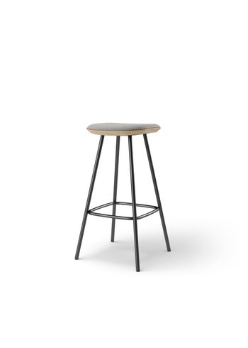 Brdr. Krüger - Bar stool - Pauline Barstol 75 cm metalstel - - Hallingdal, Grå Tekstil - 0113