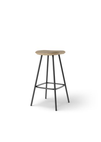 Brdr. Krüger - Bar stool - Pauline Barstol 75 cm metalstel - - Spectrum, Almond Læder - 30150