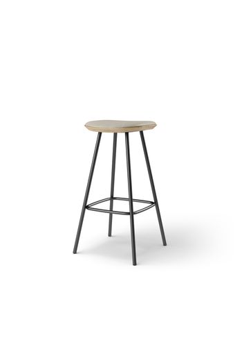 Brdr. Krüger - Bar stool - Pauline Barstol 75 cm metalstel - - Spectrum, Oyster Læder - 30157