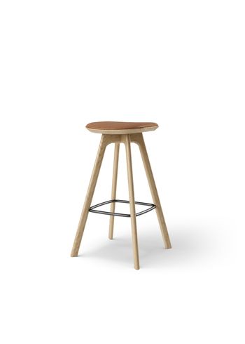 Brdr. Krüger - Bar stool - Pauline Barstol 75 cm - - Spectrum, Brandy Læder - 30155