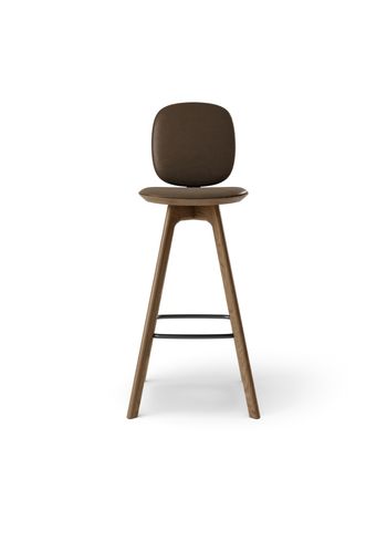 Brdr. Krüger - Bar stool - Pauline Comfort Barstol 75 cm - Eg Røget Olieret - Spectrum, Cinnamon Læder - 30146