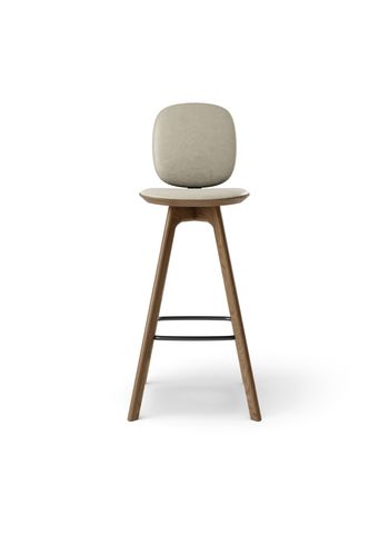 Brdr. Krüger - Bar stool - Pauline Comfort Barstol 75 cm - Eg Røget Olieret - Spectrum, Oyster Læder - 30157
