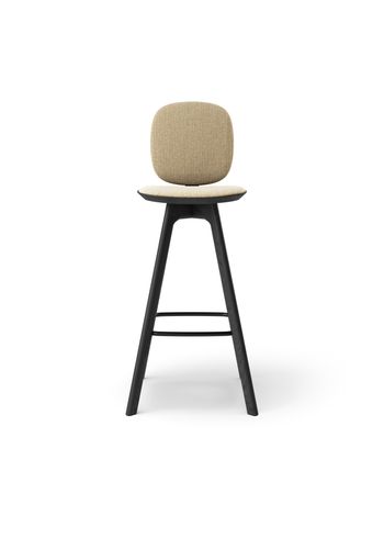 Brdr. Krüger - Bar stool - Pauline Comfort Barstol 75 cm - Eg Sortmalet - Moss, Cream Tekstil - 0019