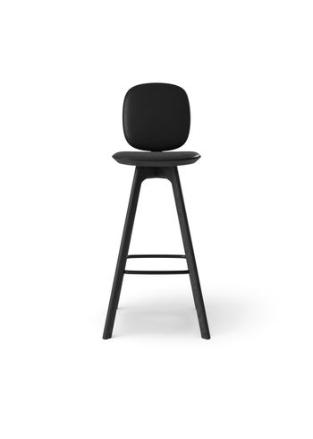 Brdr. Krüger - Bar stool - Pauline Comfort Barstol 75 cm - Eg Sortmalet - Savanne, Black - Læder 30314