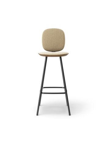 Brdr. Krüger - Bar stool - Pauline Comfort Barstol 75 cm metalstel - Eg Røget Olieret - Moss, Cream Tekstil - 0019