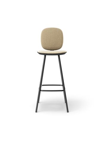 Brdr. Krüger - Bar stool - Pauline Comfort Barstol 75 cm metalstel - Eg Sortmalet - Moss, Cream Tekstil - 0019
