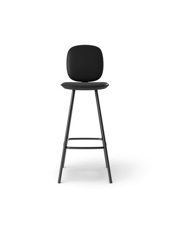 Brdr. Krüger - Bar stool - Pauline Comfort Barstol 75 cm metalstel - Eg Sortmalet - Savanne, Black Læder - 30314