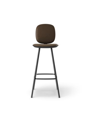 Brdr. Krüger - Bar stool - Pauline Comfort Barstol 75 cm metalstel - Eg Sortmalet - Spectrum, Cinnamon Læder - 30146