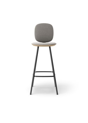 Brdr. Krüger - Bar stool - Pauline Comfort Barstol 75 cm metalstel - - Hallingdal, Grå Tekstil - 0113