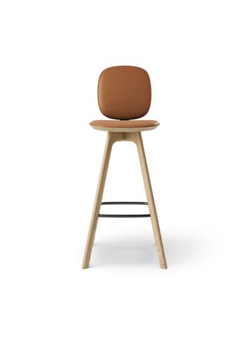 Brdr. Krüger - Bar stool - Pauline Comfort Barstol 75 cm - - Spectrum, Brandy Læder - 30155