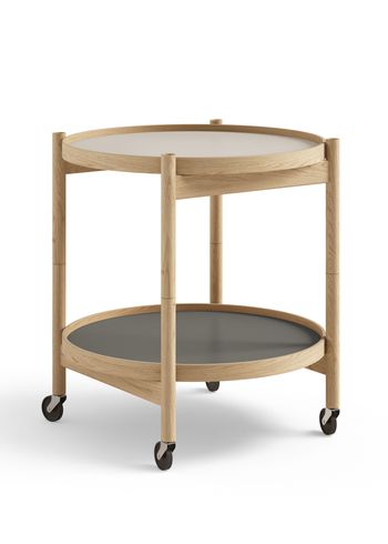 Brdr. Krüger - Table - Bølling Tray Table 50 / Oiled Oak - STONE - Light Grey/Dark Grey