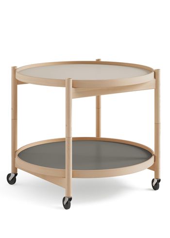 Brdr. Krüger - Table - Bølling Tray Table 60 / Oiled Beech - STONE - Light Grey/Dark Grey
