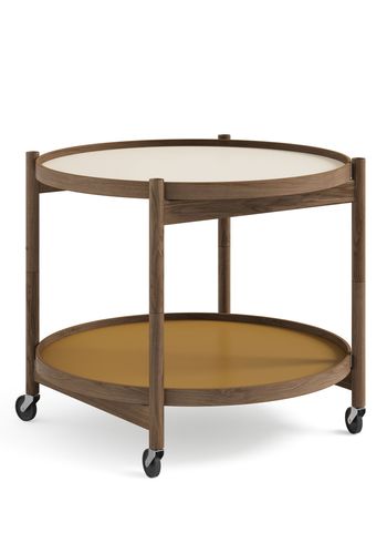 Brdr. Krüger - Table - Bølling Tray Table 60 / Fumed Oak - SUNNY - Yellow/Cream