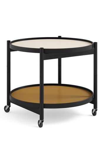 Brdr. Krüger - Tabela - Bølling Tray Table 60 / Black Stained Beech - SUNNY - Yellow/Cream