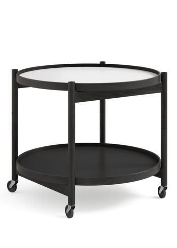 Brdr. Krüger - Tabela - Bølling Tray Table 60 / Black Stained Oak - BASE - White/Black
