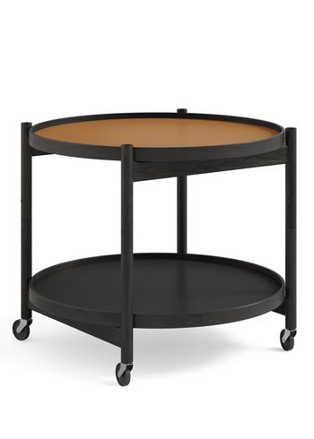 Brdr. Krüger - Conseil d'administration - Bølling Tray Table 60 / Black Stained Oak - CLAY - Cognac/Black
