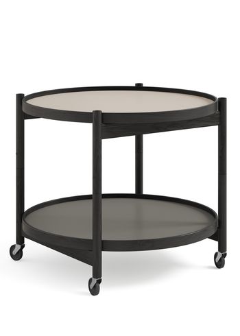 Brdr. Krüger - Bord - Bølling Tray Table 60 / Black Stained Oak - STONE - Light Grey/Dark Grey