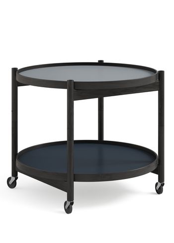 Brdr. Krüger - Table - Bølling Tray Table 60 / Black Stained Oak - WATER - Light Blue/Dark Blue