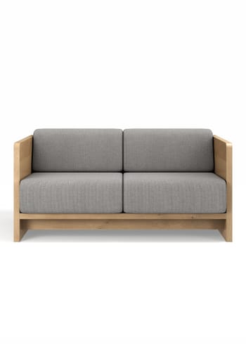 Brdr. Krüger - Couch - Karm 2 Personers Sofa - Eg Klar Voks Olieret - Hallingdal, Grå Tekstil - 0113