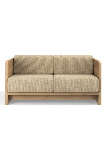 Brdr. Krüger - Couch - Karm 2 Personers Sofa - Eg Klar Voks Olieret - Moss, Cream Tekstil - 0019
