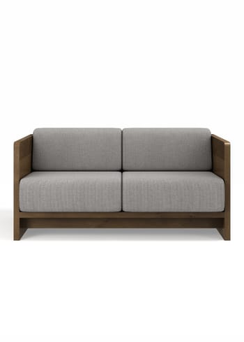 Brdr. Krüger - Couch - Karm 2 Personers Sofa - Eg Røget Olieret - Hallingdal, Grå Tekstil - 0113