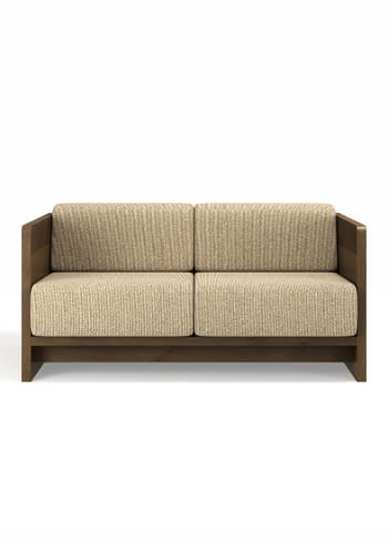 Brdr. Krüger - Couch - Karm 2 Personers Sofa - Eg Røget Olieret - Moss, Cream Tekstil - 0019