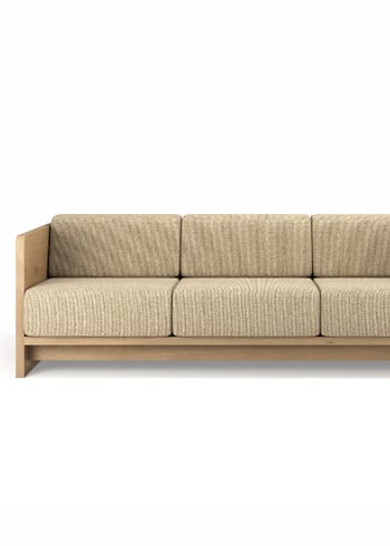 Brdr. Krüger - Couch - Karm 3 Personers Sofa - Eg Klar Voks Olieret - Moss, Cream Tekstil - 0019