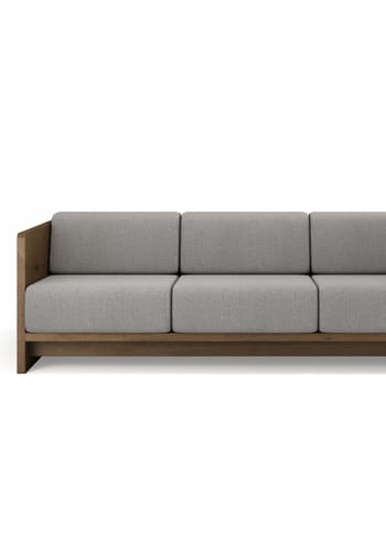 Brdr. Krüger - Couch - Karm 3 Personers Sofa - Eg Røget Olieret - Hallingdal, Grå Tekstil - 0113