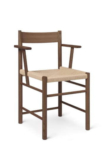 Brdr. Krüger - Dining chair - F Spisebordsstol m. armlæn og papirflet - Eg Røget Klar Voks Olieret