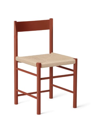 Brdr. Krüger - Dining chair - F Dining chair natural paper cord - Ask Rødlakeret