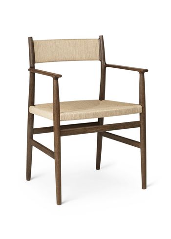 Brdr. Krüger - Krzesło - ARV Chair with armrests - Eg røget olieret / Flettet sæde og ryg